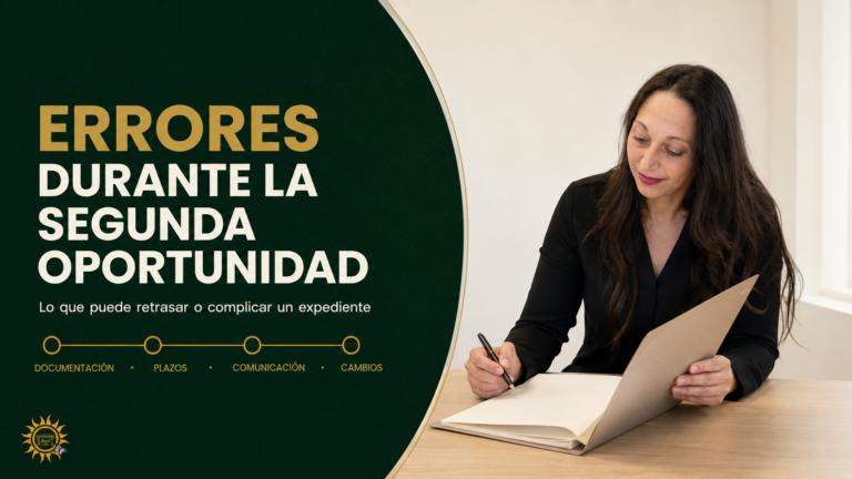Gina Díaz revisando los errores que pueden retrasar un expediente de Segunda Oportunidad.