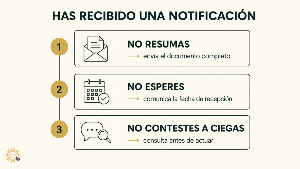Pasos al recibir una notificación durante un expediente de Segunda Oportunidad.