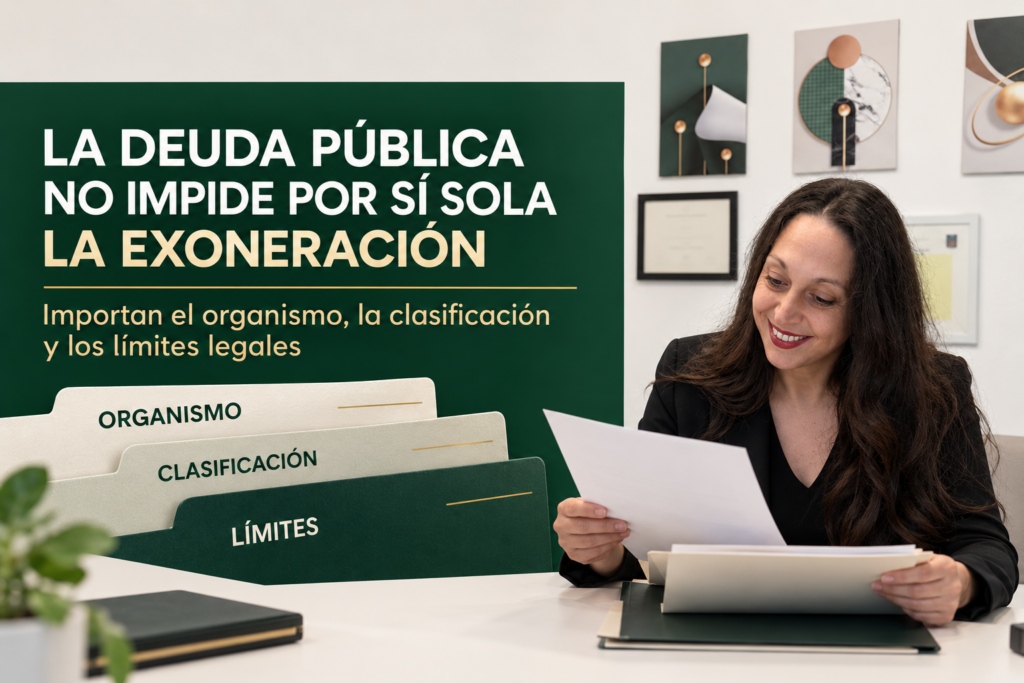 Gina Díaz analiza un expediente de Segunda Oportunidad con deuda pública.
