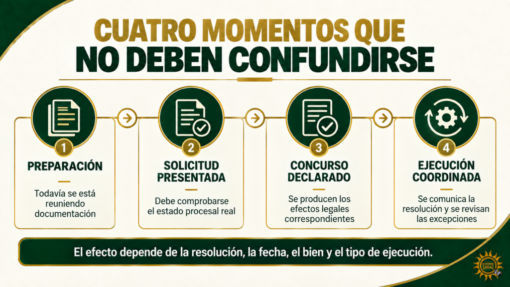momentos que deben distinguirse al coordinar un embargo con la Ley de Segunda Oportunidad.